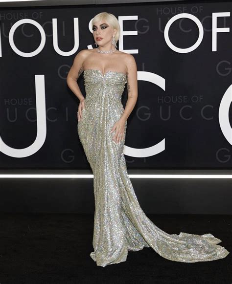 lady gaga house of gucci dress|More.